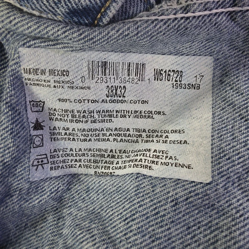 Dickies Relaxed Fit Carpenter Jeans Mens 38x32 Blue Denim Work Utility W616728